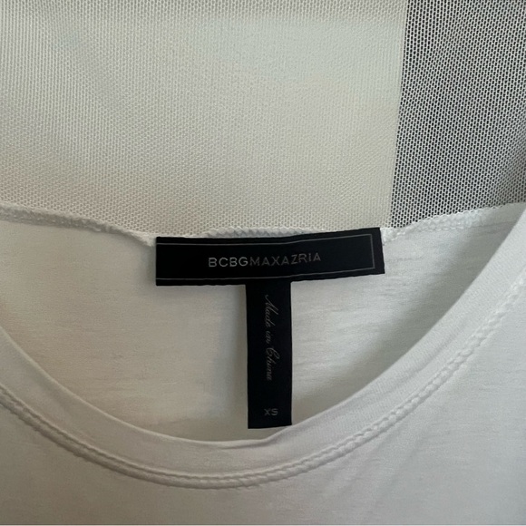 Bcbg MaxAzria White Mesh Top- Size XS; Excellent Condition - Picture 9 of 9